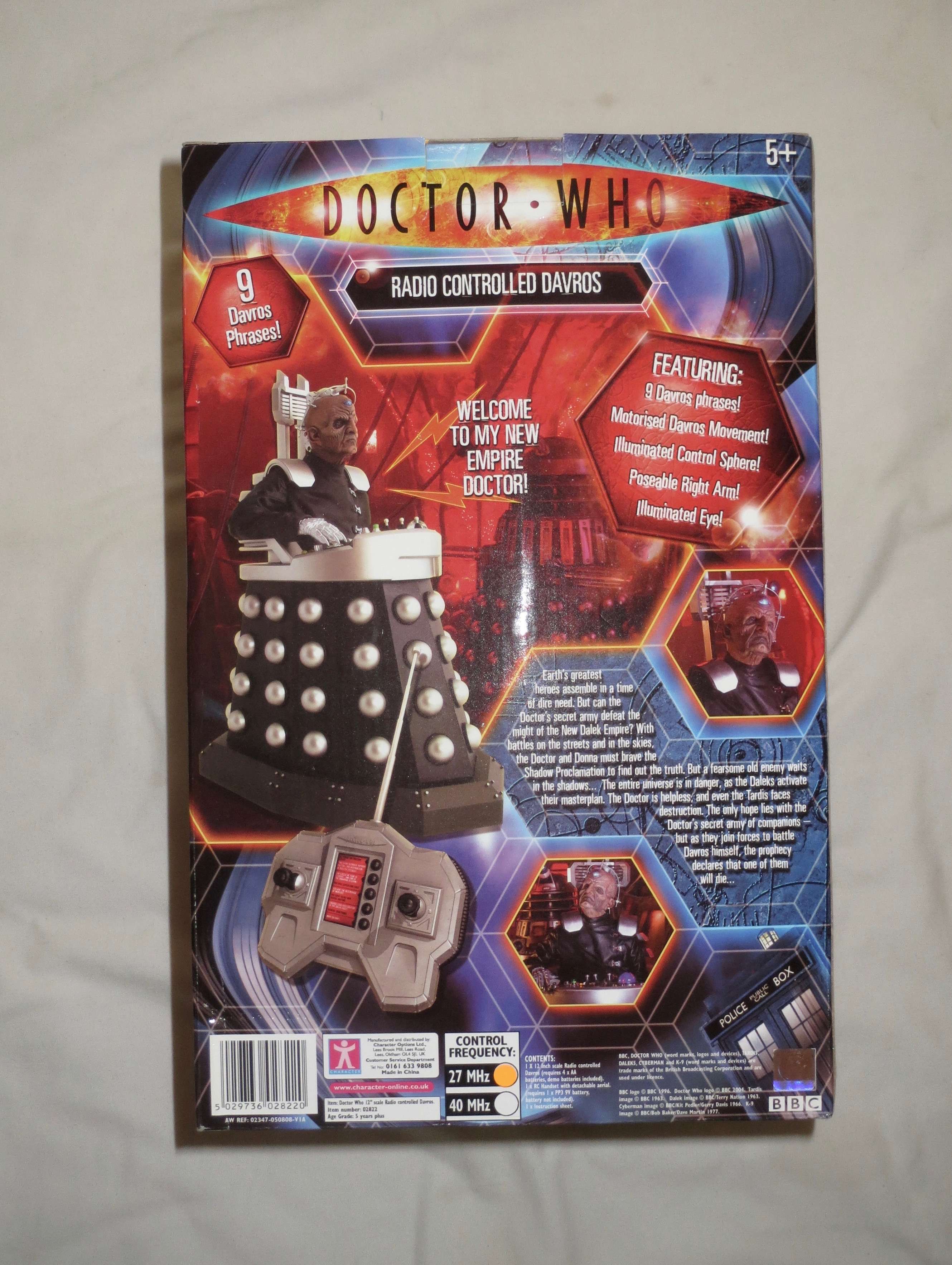 DR WHO DOCTOR WHO RC RADIO CONTROL 6" DALEK K-9 NEW BATTLE PACK DAVROS 